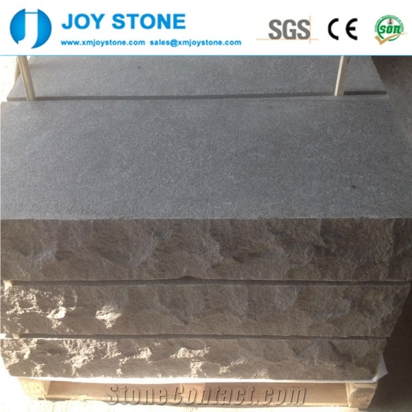 China Black Granite G684 Fuding Hei Basalt Cast Stone Flamed Stairs