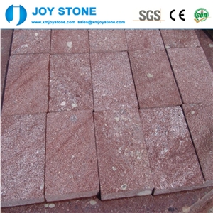 China Hot Sell Dayang Red Porphyry Granite Flamed Garden Pavements