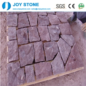 Excellent Quality China Dayang Red Porphyry Flamed Granite Cobbles Mat