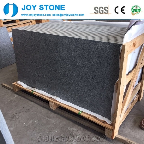 G654 Dark Grey China Impala Black Granite Honed 30x60 Floor Tiles