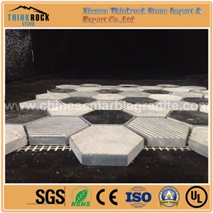 Chips 47mmx8mm Multi Surface Hexagon Mix Marble Mosaic Tiles