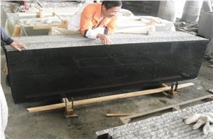 Polished Black Galaxy Granite Small Slabs Black Granite Bar Tops