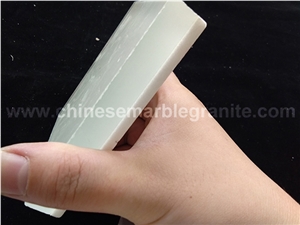 Polished Crystal White Artificial Marble Veneer Glass Composite Panel