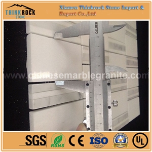 Rectangle Bamboo Chips Carrara and Pure White Mix Marble Mosaic Tiles