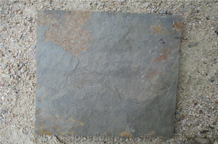 Rusty Slate Cultural Stone Tiles Yellow Slate Floor Covering Tiles