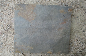 Rusty Slate Cultural Stone Tiles Yellow Slate Floor Covering Tiles