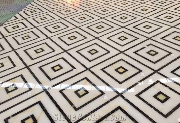 Good Quality Square Medallions,Waterjet Medallions,Marble Waterjet