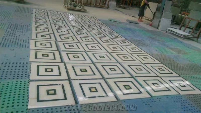 Good Quality Square Medallions,Waterjet Medallions,Marble Waterjet