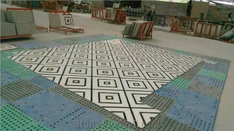 Good Quality Square Medallions,Waterjet Medallions,Marble Waterjet