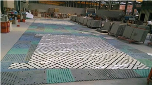 Good Quality Square Medallions,Waterjet Medallions,Marble Waterjet