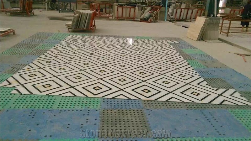 Good Quality Square Medallions,Waterjet Medallions,Marble Waterjet