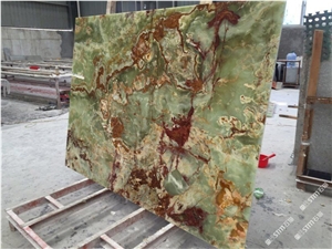 Green Iran Onyx Slab,Rusty Green Onyx Tiles,Onyx Flooring&Walling