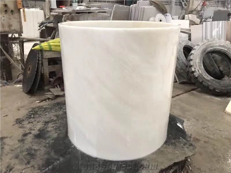 Imperial White Marble Column,White Marble Column for Project