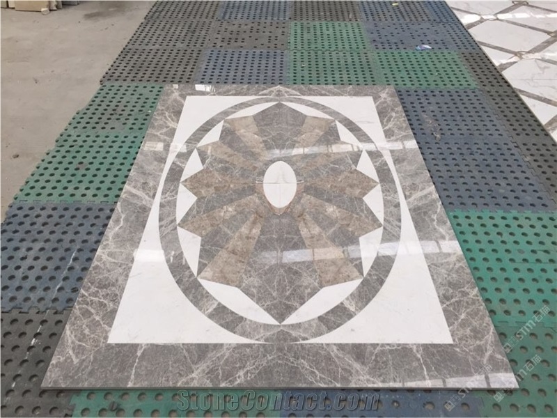 Light Emperador Waterjet Medallioons,Brown Floor Medallions
