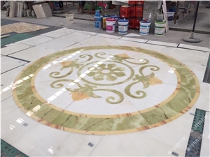 White Iran Onyx Medallions Pattern,Onyx Wall Tiles, Onyx Stone Flooring