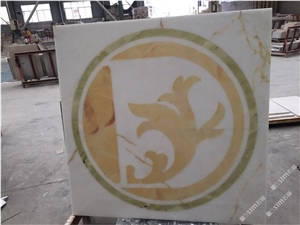 White Onyx Waterjet,White & Green Onyx Pattern,Onyx Wall Floor Pattern