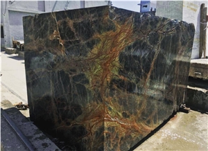 Bidasar Marble Blocks, Rainforest Green Marble