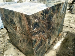 Bidasar Marble Blocks, Rainforest Green Marble