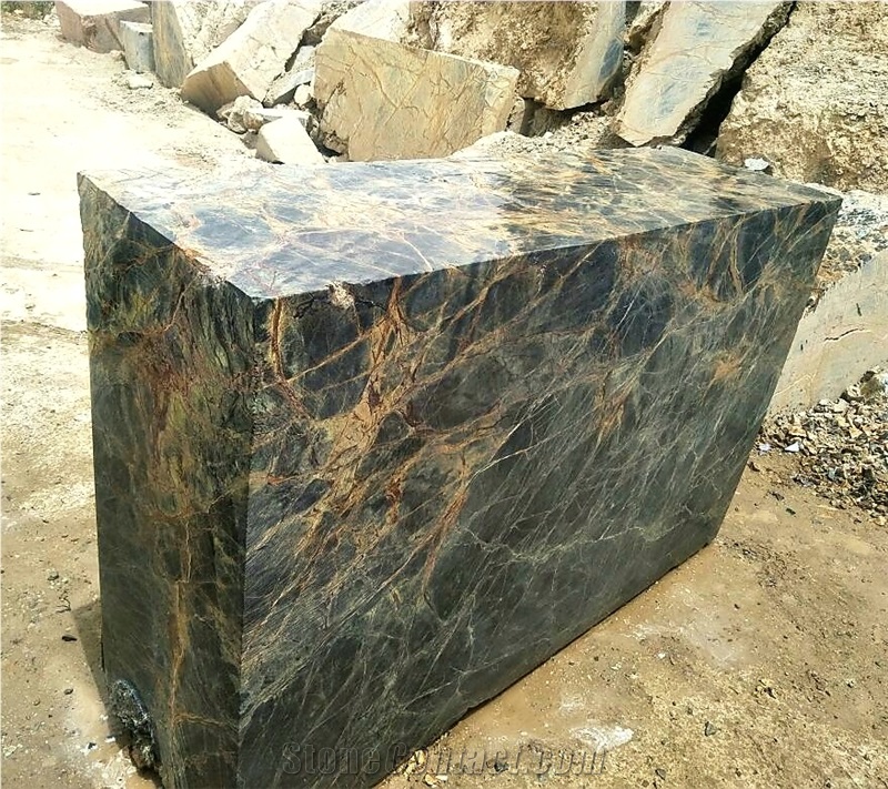 Bidasar Marble Blocks, Rainforest Green Marble