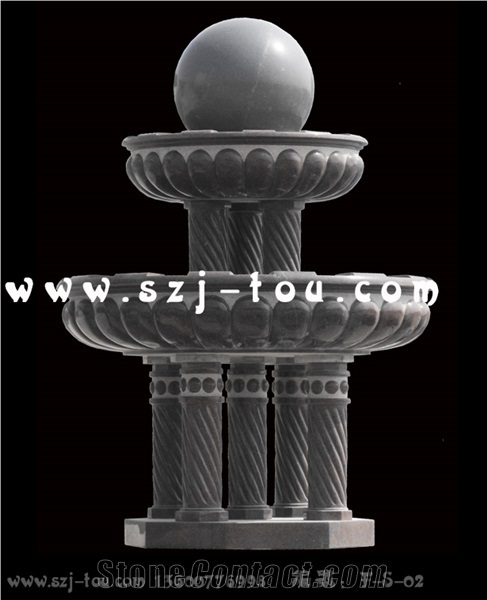 Fortune Ball Fountain, Grey Marble Ball Fountains