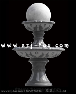 Fortune Ball Fountain, Grey Marble Ball Fountains
