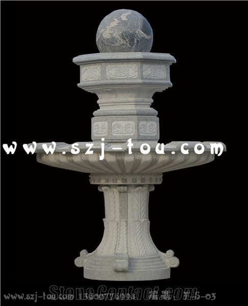 Fortune Ball Fountain, Grey Marble Ball Fountains