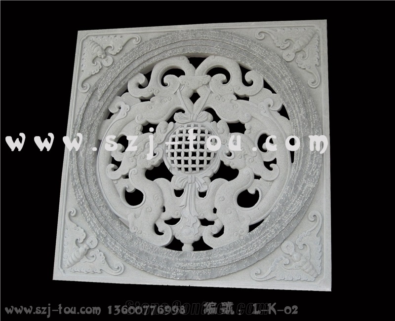Grey Granite Stone Window Reliefs