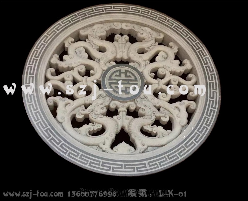 Grey Granite Stone Window Reliefs