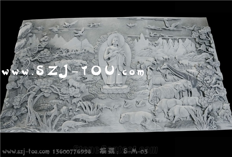 Grey Granite Temple Reliefs