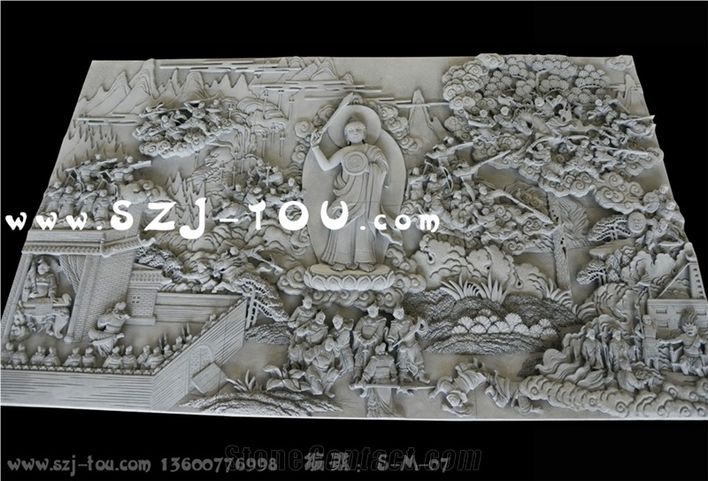 Grey Granite Temple Reliefs