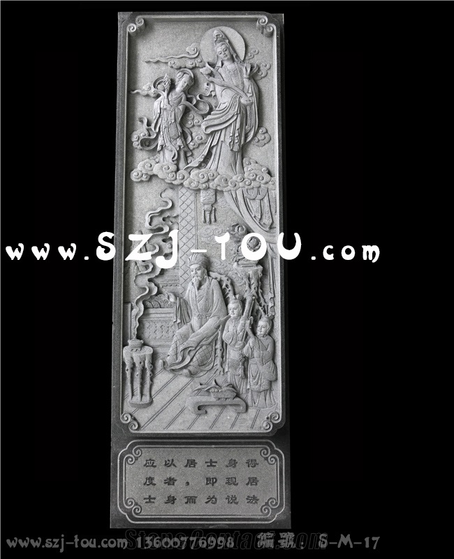 Grey Granite Temple Reliefs