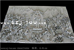 Grey Granite Temple Reliefs