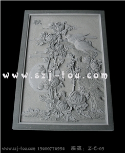 Grey Granite Wall Reliefs Design
