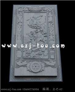 Grey Granite Wall Reliefs Design