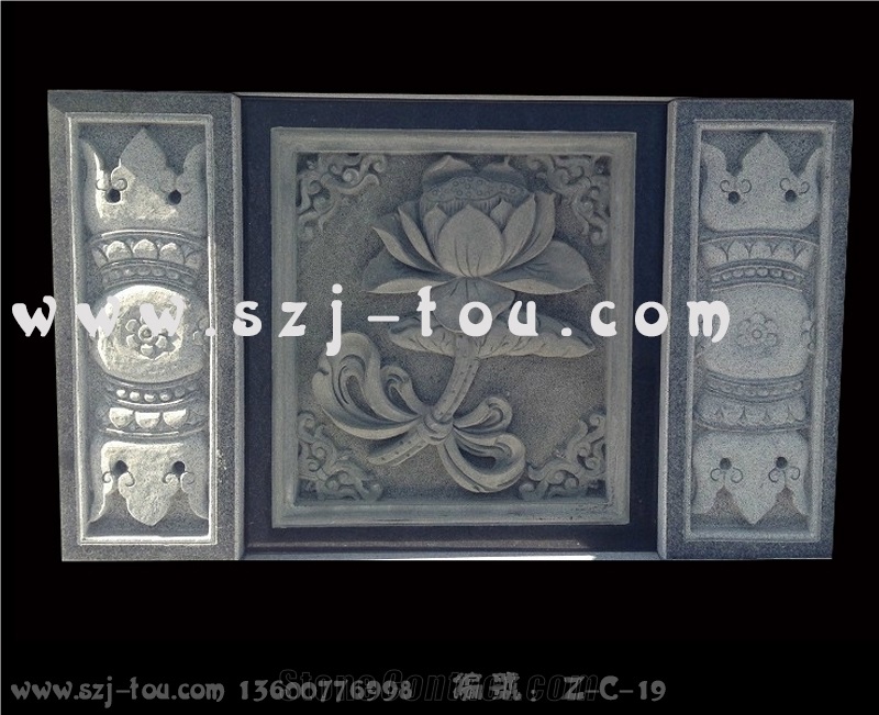 Grey Granite Wall Reliefs Design
