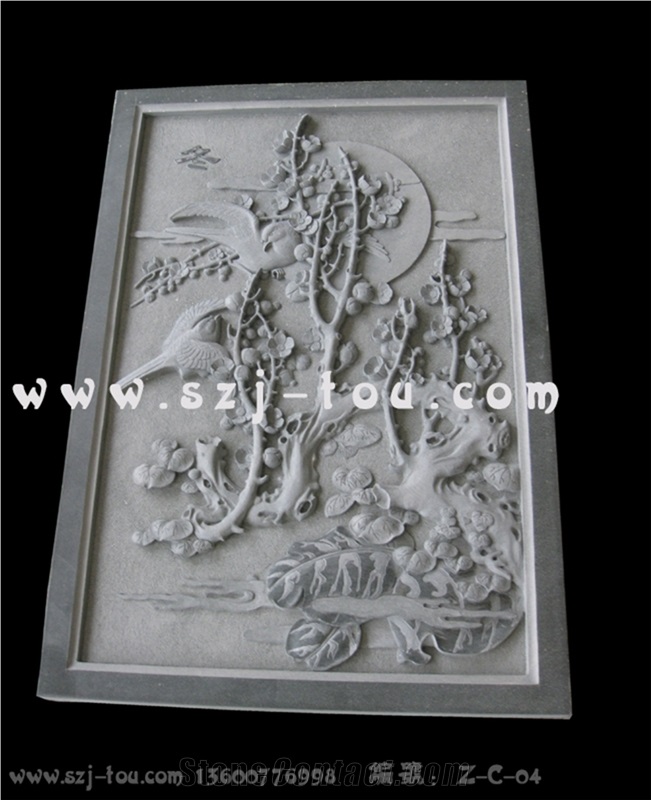 Grey Granite Wall Reliefs