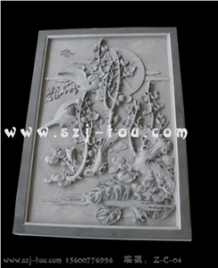 Grey Granite Wall Reliefs