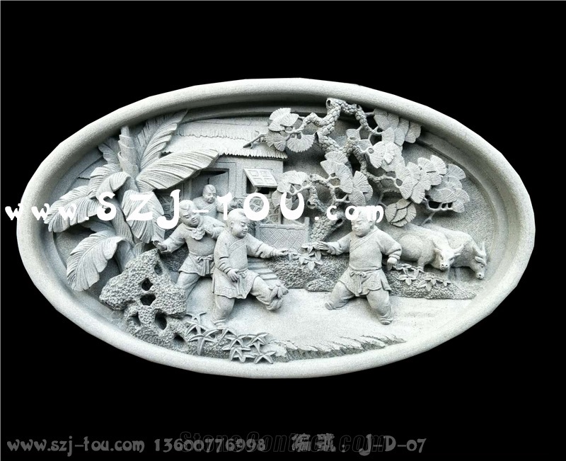 Grey Granite Wall Reliefs