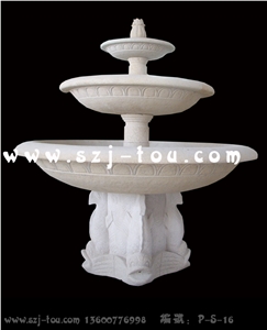 Sculptured Urban Fountain, White Granite Urban Fountains
