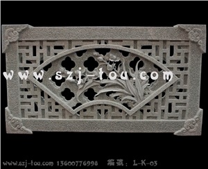 Stone Window Reliefs, Grey Granite Reliefs