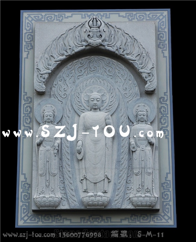 Temple Wall Reliefs, Grey Granite Wall Reliefs