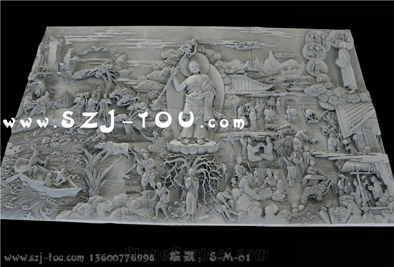 Temple Wall Reliefs, Grey Granite Wall Reliefs