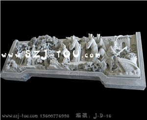 White Granite Wall Reliefs