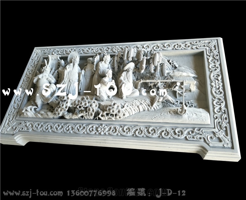 White Granite Wall Reliefs
