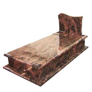 Aurora Red Granite Tombstone Cross Single Monuments