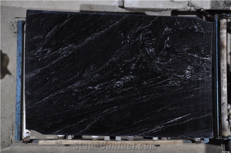 Brazi Black Nevada Via Lactea Preto Nevada Matrix Antique Granite Slab