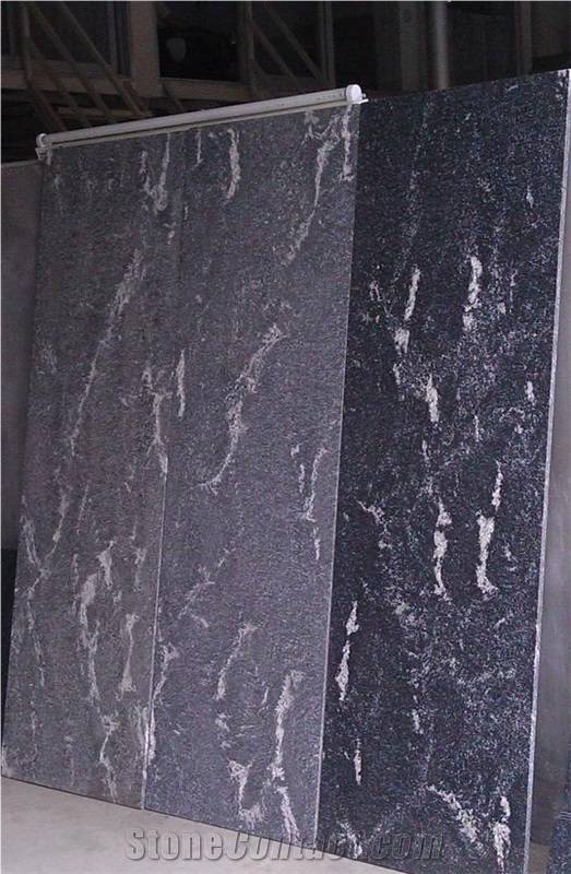 Brazi Black Nevada Via Lactea Preto Nevada Matrix Antique Granite Slab