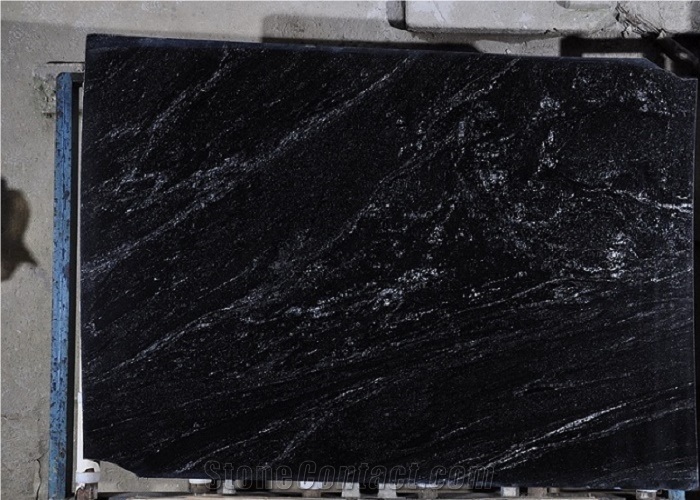 Brazi Black Nevada Via Lactea Preto Nevada Matrix Antique Granite Slab
