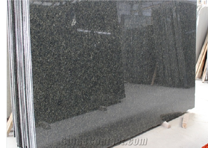 Building Material Brazil Verde Pavao Verde Ubatuba Green Granite Slabs