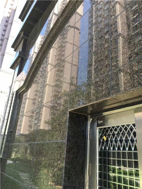Building Material Brazil Verde Pavao Verde Ubatuba Green Granite Slabs